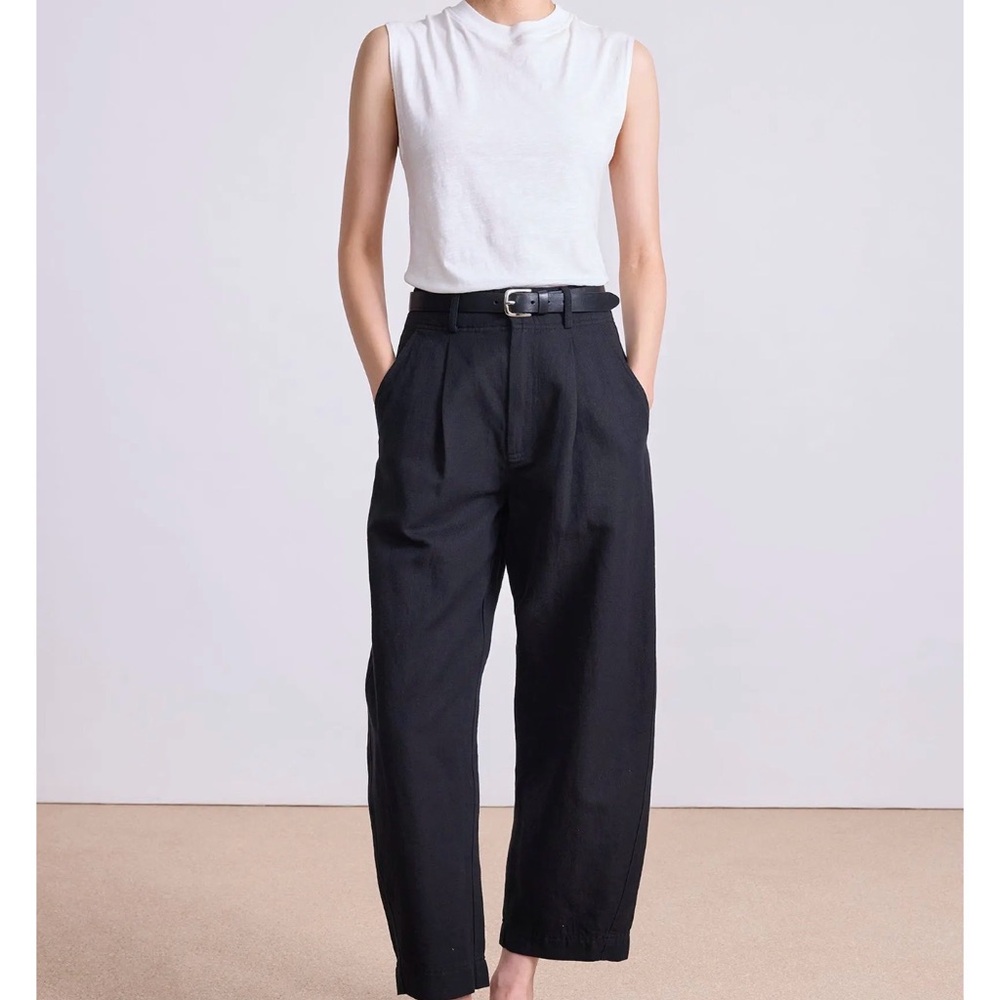 Apiece Apart Black Bari Crop Trousers size 2